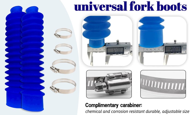 HCLLPS Universal Fork Boots for Honda ATC 200X 1983-1987 - Image 2